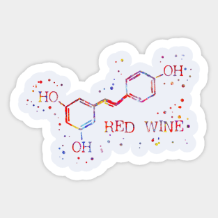 Red wine molecule, Sticker